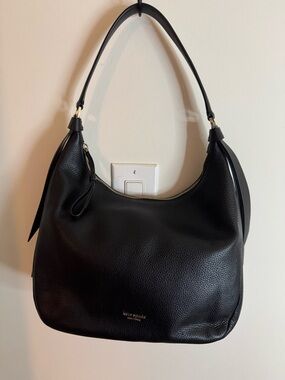 kate spade Black Pebbled Leather Shoulder Hobo